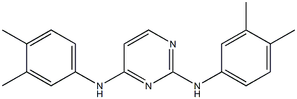 N-[2-(3,4-dimethylanilino)-4-pyrimidinyl]-N-(3,4-dimethylphenyl)amine 结构式