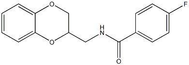 N-(2,3-dihydro-1,4-benzodioxin-2-ylmethyl)-4-fluorobenzamide 结构式