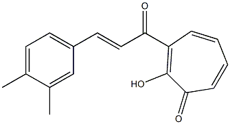 3-[3-(3,4-dimethylphenyl)acryloyl]-2-hydroxy-2,4,6-cycloheptatrien-1-one 结构式