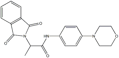 2-(1,3-dioxo-1,3-dihydro-2H-isoindol-2-yl)-N-[4-(4-morpholinyl)phenyl]propanamide 结构式