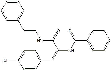 N-(2-(4-chlorophenyl)-1-{[(2-phenylethyl)amino]carbonyl}vinyl)benzamide 结构式