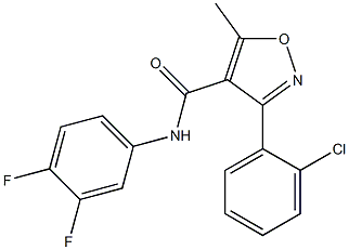 3-(2-chlorophenyl)-N-(3,4-difluorophenyl)-5-methylisoxazole-4-carboxamide 结构式