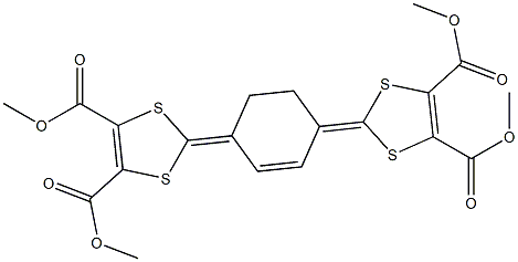 dimethyl 2-{4-[4,5-bis(methoxycarbonyl)-1,3-dithiol-2-ylidene]-2-cyclohexen-1-ylidene}-1,3-dithiole-4,5-dicarboxylate 结构式