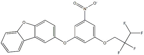 2-[3-nitro-5-(2,2,3,3-tetrafluoropropoxy)phenoxy]dibenzo[b,d]furan 结构式