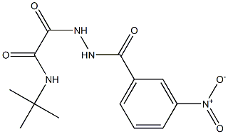 N-(tert-butyl)-2-(2-{3-nitrobenzoyl}hydrazino)-2-oxoacetamide 结构式