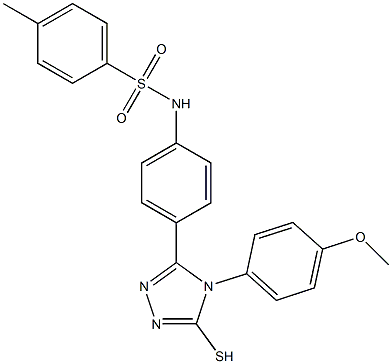 N-{4-[4-(4-methoxyphenyl)-5-sulfanyl-4H-1,2,4-triazol-3-yl]phenyl}-4-methylbenzenesulfonamide 结构式
