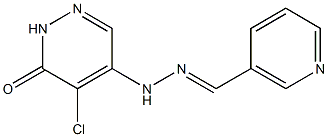 nicotinaldehyde (5-chloro-6-oxo-1,6-dihydro-4-pyridazinyl)hydrazone 结构式