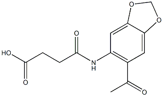 4-[(6-acetyl-1,3-benzodioxol-5-yl)amino]-4-oxobutanoic acid 结构式