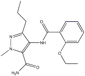 4-[(2-ethoxybenzoyl)amino]-1-methyl-3-propyl-1H-pyrazole-5-carboxamide 结构式