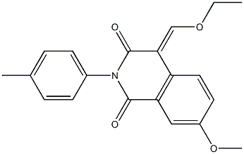 4-(ethoxymethylene)-7-methoxy-2-(4-methylphenyl)-1,3(2H,4H)-isoquinolinedione 结构式