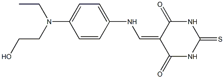 5-({4-[ethyl(2-hydroxyethyl)amino]anilino}methylene)-2-thioxodihydro-4,6(1H,5H)-pyrimidinedione 结构式