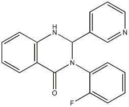 3-(2-fluorophenyl)-2-(3-pyridinyl)-2,3-dihydro-4(1H)-quinazolinone 结构式