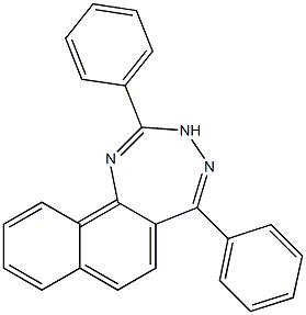 2,5-diphenyl-3H-naphtho[1,2-e][1,2,4]triazepine 结构式