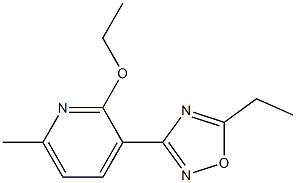 ethyl 3-(5-ethyl-1,2,4-oxadiazol-3-yl)-6-methyl-2-pyridinyl ether 结构式