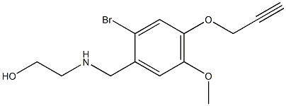 2-{[2-bromo-5-methoxy-4-(2-propynyloxy)benzyl]amino}ethanol 结构式