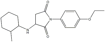 1-(4-ethoxyphenyl)-3-[(2-methylcyclohexyl)amino]-2,5-pyrrolidinedione 结构式