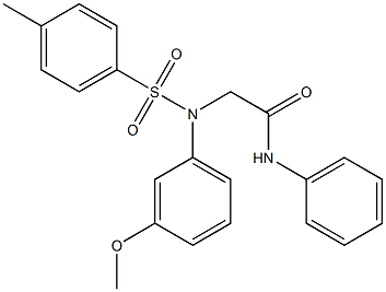 2-{3-methoxy[(4-methylphenyl)sulfonyl]anilino}-N-phenylacetamide 结构式