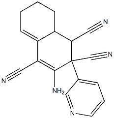 3-amino-2-(3-pyridinyl)-1,2,6,7,8,8a-hexahydro-1,2,4-naphthalenetricarbonitrile 结构式