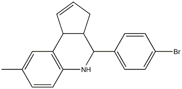 4-(4-bromophenyl)-8-methyl-3a,4,5,9b-tetrahydro-3H-cyclopenta[c]quinoline 结构式