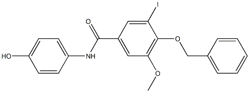 4-(benzyloxy)-N-(4-hydroxyphenyl)-3-iodo-5-methoxybenzamide 结构式