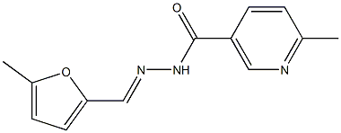 6-methyl-N'-[(5-methyl-2-furyl)methylene]nicotinohydrazide 结构式