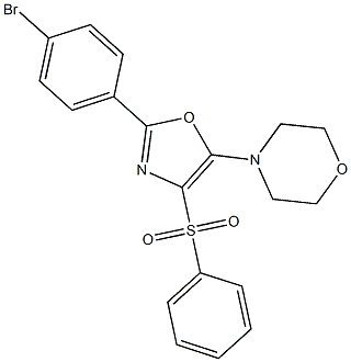 4-[2-(4-bromophenyl)-4-(phenylsulfonyl)-1,3-oxazol-5-yl]morpholine 结构式
