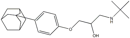 1-[(1,1-dimethylethyl)amino]-3-[(4-tricyclo[3.3.1.1~3,7~]dec-1-ylphenyl)oxy]propan-2-ol 结构式