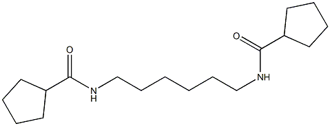 N-{6-[(cyclopentylcarbonyl)amino]hexyl}cyclopentanecarboxamide 结构式