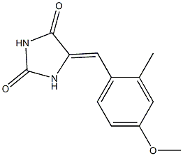5-(4-methoxy-2-methylbenzylidene)-2,4-imidazolidinedione 结构式