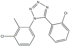 1-(3-chloro-2-methylphenyl)-5-(2-chlorophenyl)-1H-tetraazole 结构式