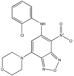 5-(2-chloroanilino)-4-nitro-7-(4-morpholinyl)-2,1,3-benzoxadiazole 结构式