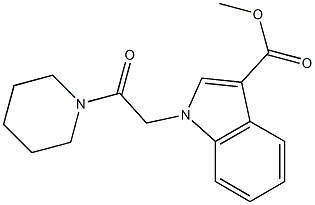 methyl 1-[2-oxo-2-(1-piperidinyl)ethyl]-1H-indole-3-carboxylate 结构式