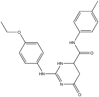 2-(4-ethoxyanilino)-N-(4-methylphenyl)-6-oxo-3,4,5,6-tetrahydro-4-pyrimidinecarboxamide 结构式