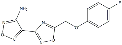 4-{5-[(4-fluorophenoxy)methyl]-1,2,4-oxadiazol-3-yl}-1,2,5-oxadiazol-3-amine 结构式