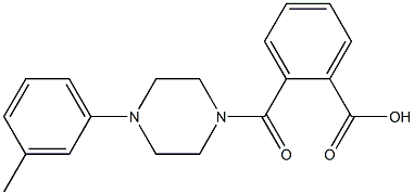 2-{[4-(3-methylphenyl)-1-piperazinyl]carbonyl}benzoic acid 结构式