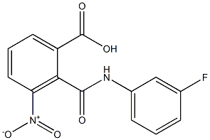 2-[(3-fluoroanilino)carbonyl]-3-nitrobenzoic acid 结构式