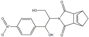 4-(2-hydroxy-1-(hydroxymethyl)-2-{4-nitrophenyl}ethyl)-4-azatricyclo[5.2.1.0~2,6~]dec-8-ene-3,5-dione 结构式