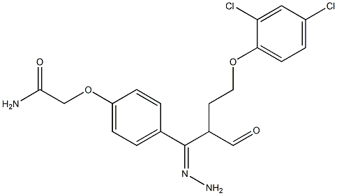 2-(4-{2-[4-(2,4-dichlorophenoxy)butanoyl]carbohydrazonoyl}phenoxy)acetamide 结构式