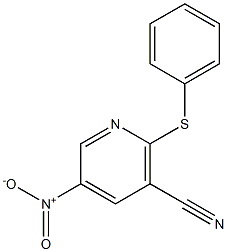 5-nitro-2-(phenylsulfanyl)nicotinonitrile 结构式