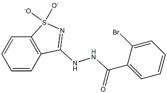 2-bromo-N'-(1,1-dioxido-1,2-benzisothiazol-3-yl)benzohydrazide 结构式