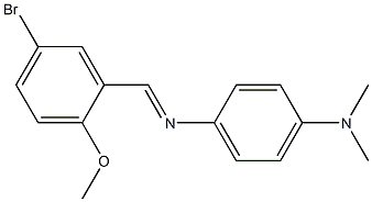 N-(5-bromo-2-methoxybenzylidene)-N-[4-(dimethylamino)phenyl]amine 结构式