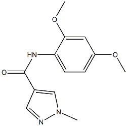 N-(2,4-dimethoxyphenyl)-1-methyl-1H-pyrazole-4-carboxamide 结构式