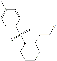 2-(2-chloroethyl)-1-[(4-methylphenyl)sulfonyl]piperidine 结构式