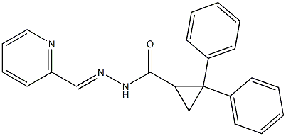 2,2-diphenyl-N'-(2-pyridinylmethylene)cyclopropanecarbohydrazide 结构式