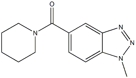 1-methyl-5-(1-piperidinylcarbonyl)-1H-1,2,3-benzotriazole 结构式