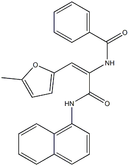 N-{2-(5-methyl-2-furyl)-1-[(1-naphthylamino)carbonyl]vinyl}benzamide 结构式