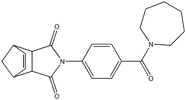 4-[4-(azepan-1-ylcarbonyl)phenyl]-4-azatricyclo[5.2.1.0~2,6~]dec-8-ene-3,5-dione 结构式