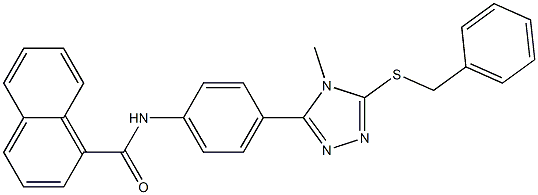 N-{4-[5-(benzylsulfanyl)-4-methyl-4H-1,2,4-triazol-3-yl]phenyl}-1-naphthamide 结构式