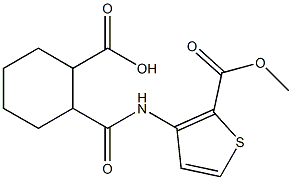 2-({[2-(methoxycarbonyl)-3-thienyl]amino}carbonyl)cyclohexanecarboxylic acid 结构式