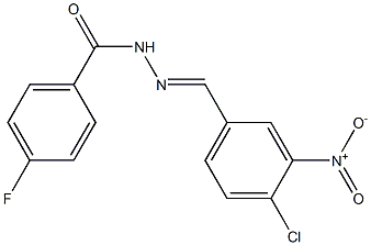 N'-{4-chloro-3-nitrobenzylidene}-4-fluorobenzohydrazide 结构式